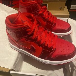 Jordan High-Top Red Sneakers
